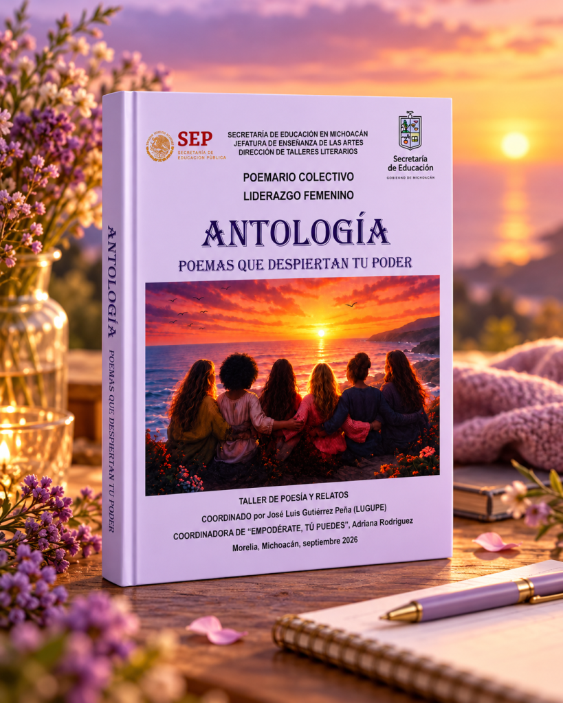 Mockup de la antología Poemas que despiertan tu poder.