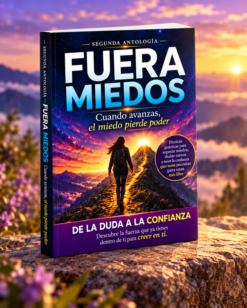 Mockup de la segunda antología Fuera Miedos.