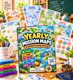 Mockup promocional de Yearly Mission Maps